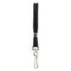 Sicurix Flat Lanyard w/Hook, 36", Nylon, Black, PK100 BAU65619